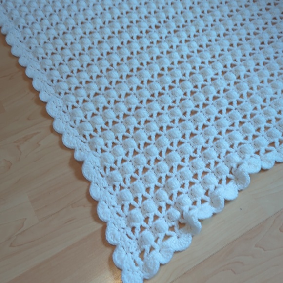 Cream Popcorn Crochet Baby Blanket - Picture 7 of 7